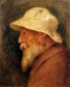 皮埃爾 奧古斯特 雷諾阿 Self Portrait with a White Hat 皮埃爾 奧古斯特 雷諾阿 Self Portrait with a White Hat